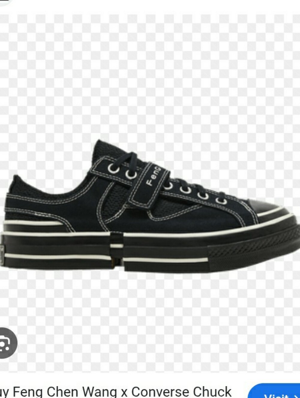 Converse X Feng Chen Wang Black Low-Top Canvas Sneaker Chucks